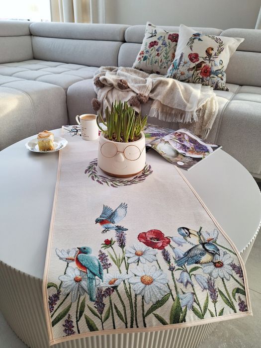 Bieżnik gobelinowy ptaki 40x100 cm 1229 Birds