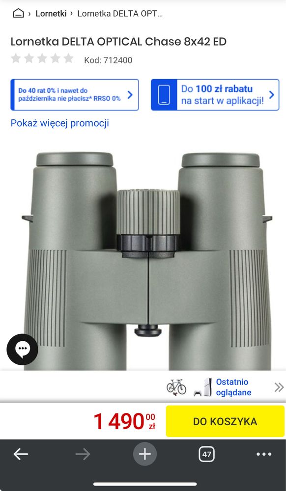 Jak Nowa. Lornetka Delta Optical Chase 8x42 ED