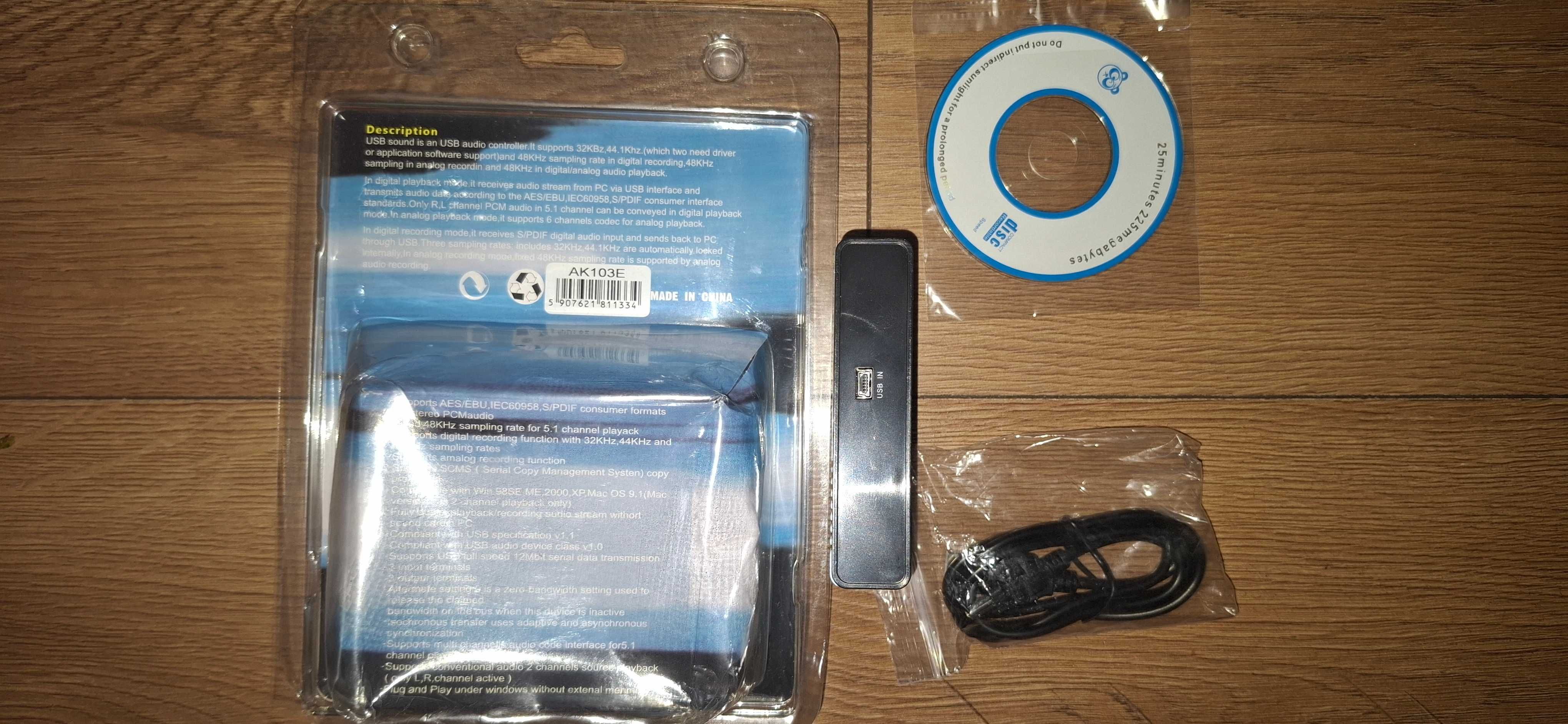 Zewnętrzna karta dźwiękowa USB2.0 5.1-kanałowy adapter audio