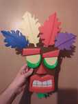 Maska Aku Aku z Crash Bandicoot. Wydruk 3D wielokolorowy.