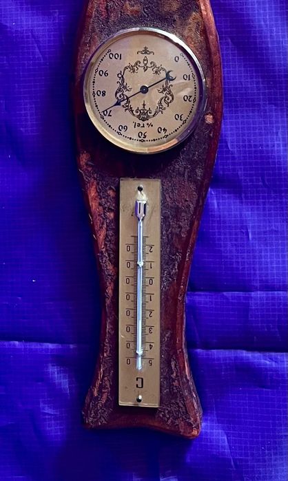 Piękny sprawny mosiężnego zestawu Barometr i inne