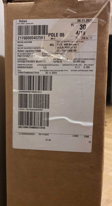 Telewizor smart Samsung QLED Q60C-50 cali na gwarancji do 07.12.2025r.