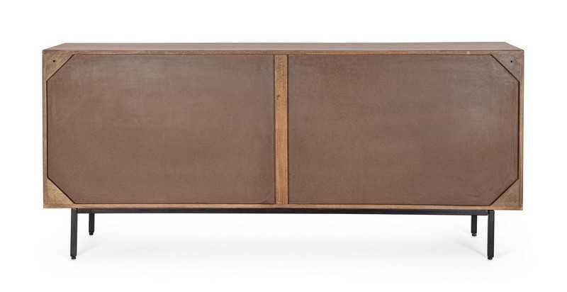 Komoda kredens Tadita lamele drewno mango 4-drzw. 170x40x75cm Bizzotto