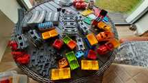 Lego duplo tory mosty zwrotnice przystanki przejazdy nakładki