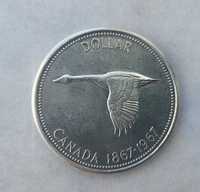 Серебряная монета Доллар Канада 1967 год "100-річчя Конфедерації"