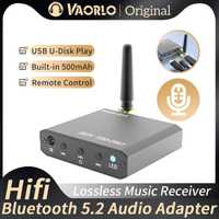 Bluetooth 5.2 аудио приёмник USB, беспроводной адаптер, микрофон,аккум