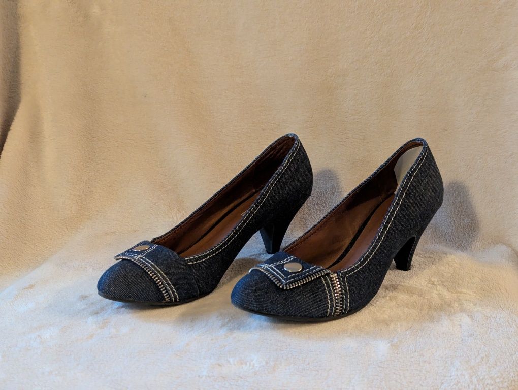 Buty damskie Marisha, ciemny dżins