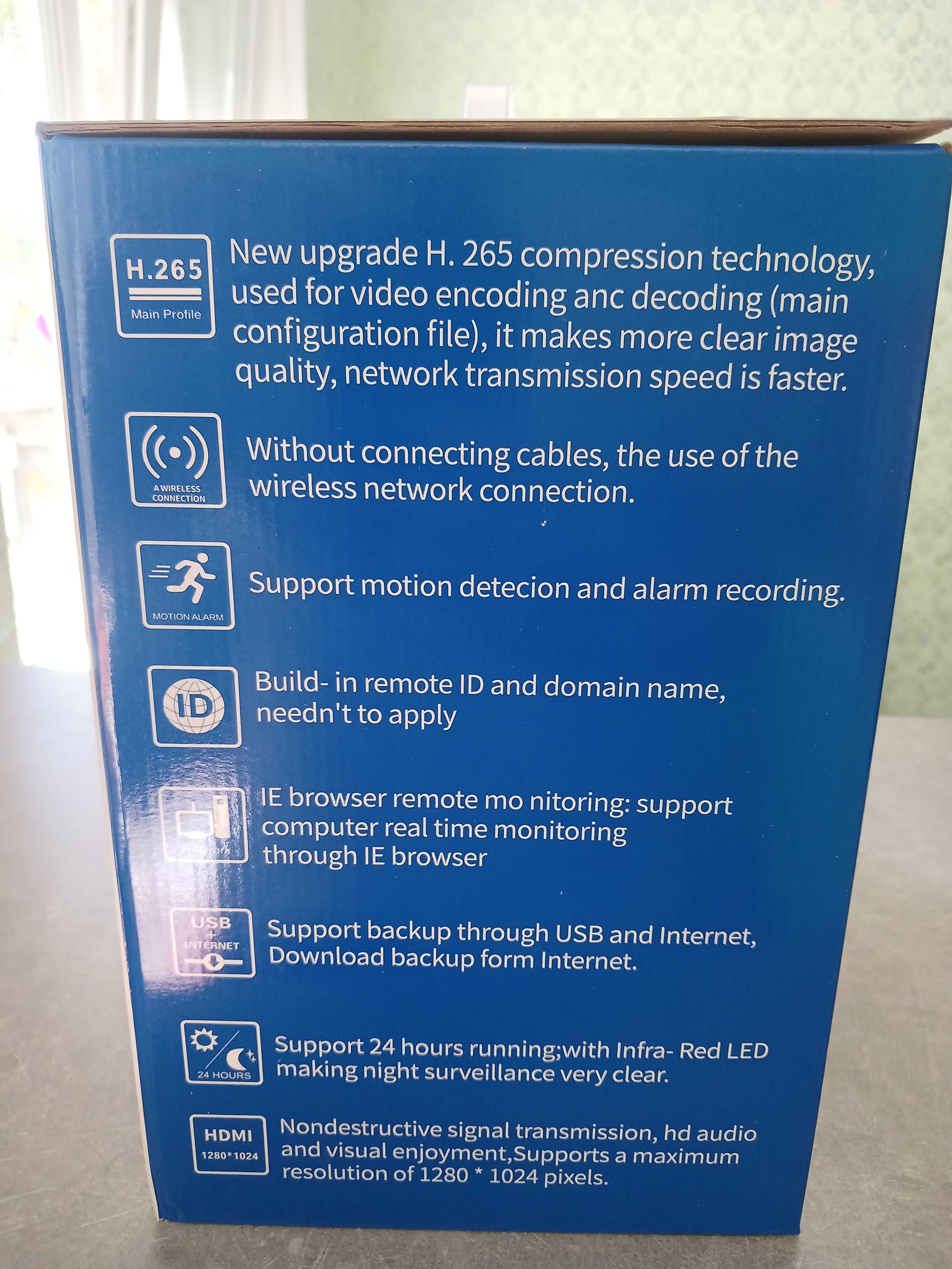 Комплект 4 WIFI камеры видеонаблюдения 1Mp