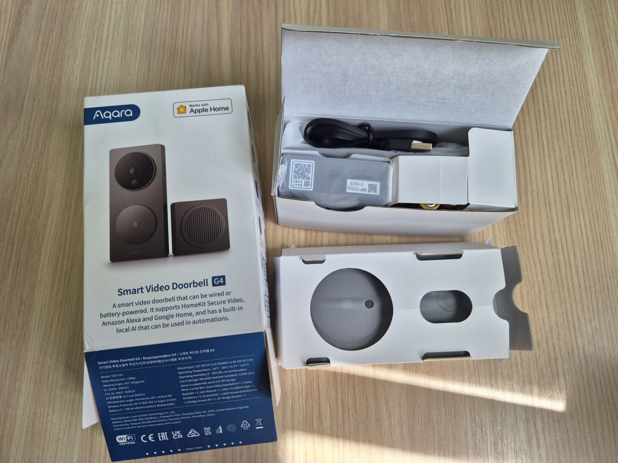 Відеодзвінок Aqara Smart Video Doorbell G4 Black (SVD-C03) EU
