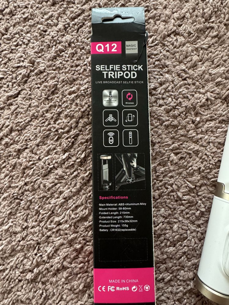 Selfie stick tripod z pilotem kij selfie pilot