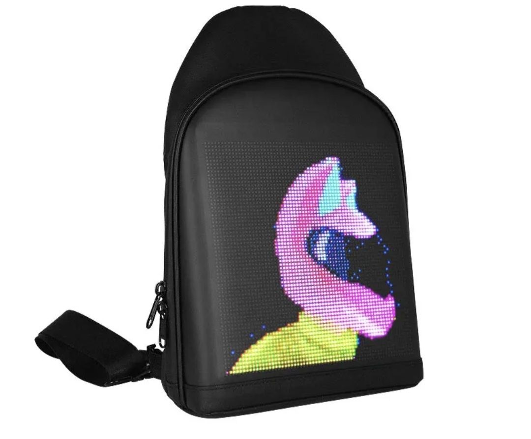 Plecak torba na ramie z ekranem LED Bluetooth Animacje