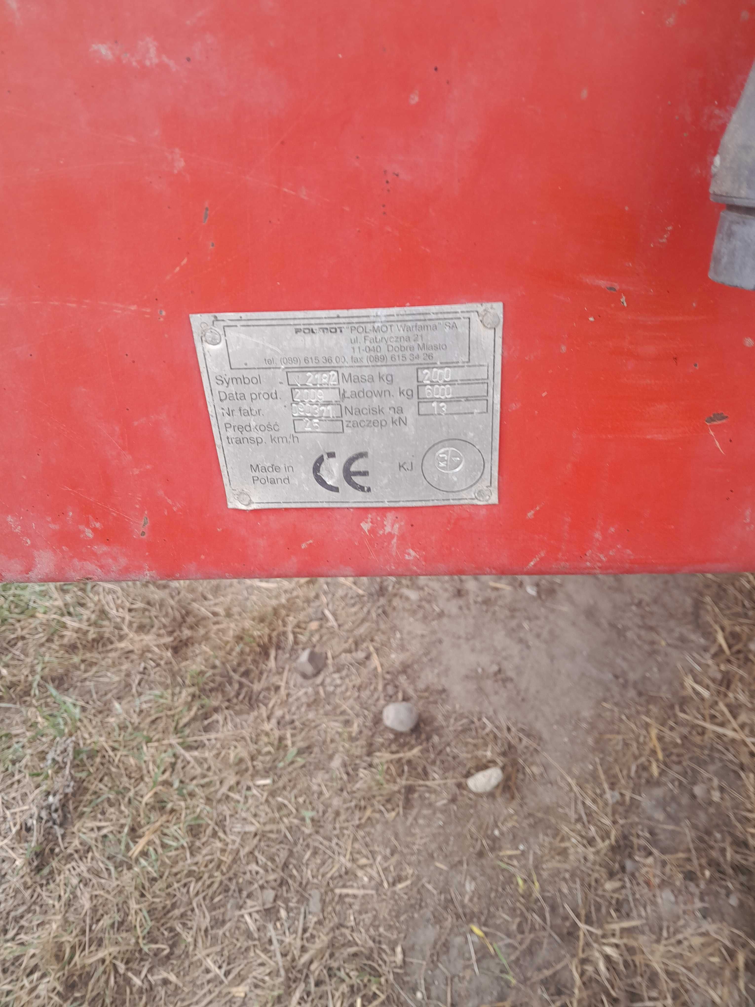 Sprzedam rozrzutnik do obornika Warfama N218 6t