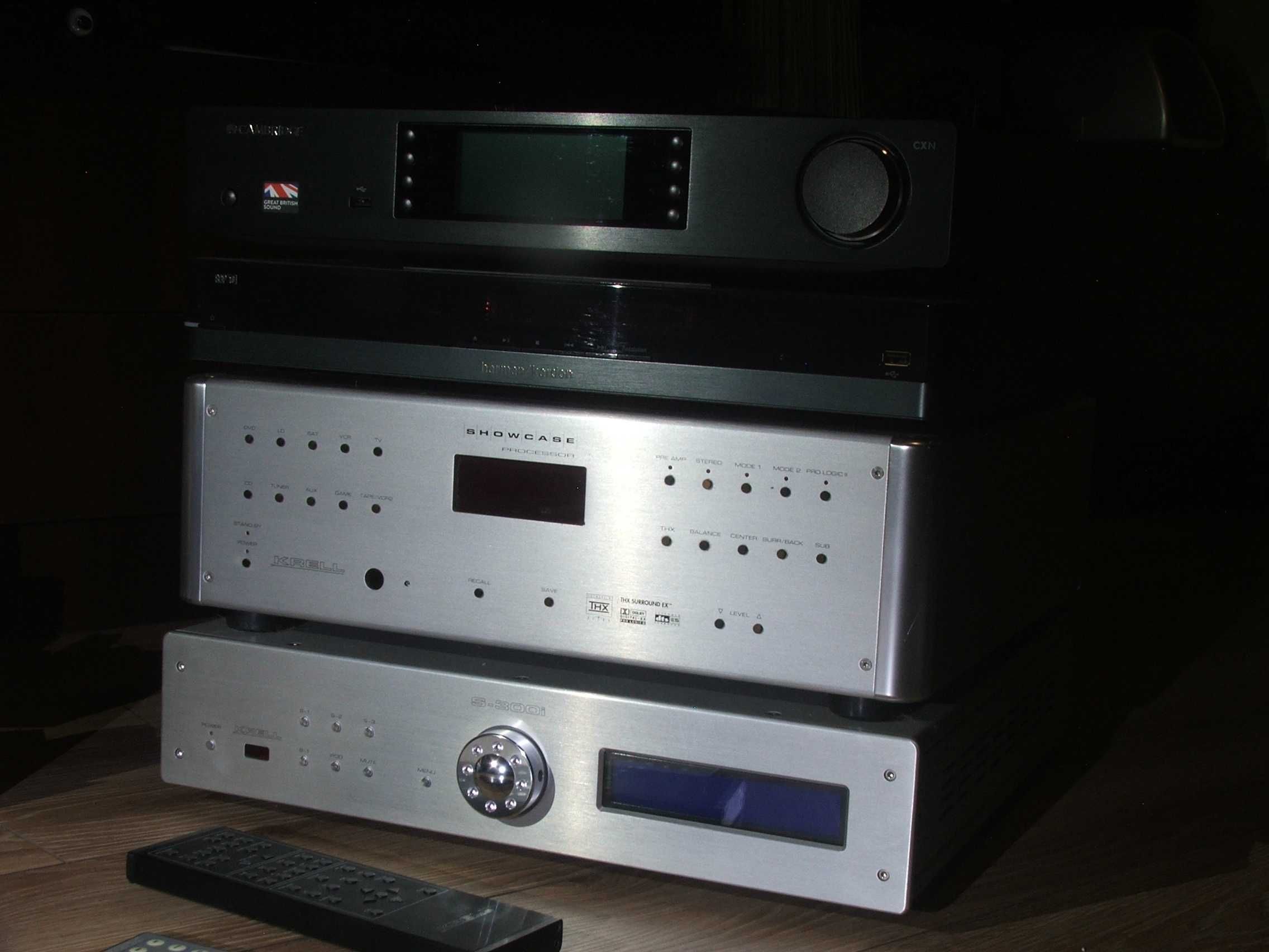 KRELL wzmacniacz S300i, Cambridge Audio CXN, Monitor Audio Bronze 5