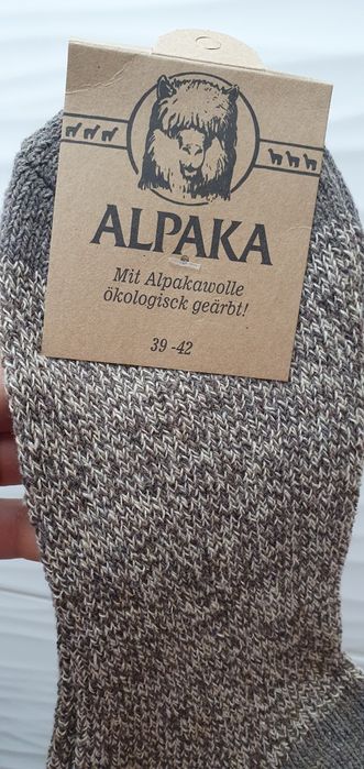 Ciepłe grube skarpety wełniane wełna z Alpaki Alpaka 39-42