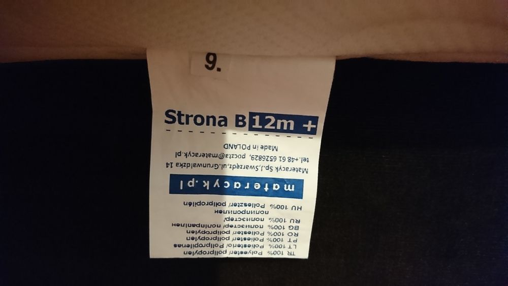 Materac do łóżeczka 60x120