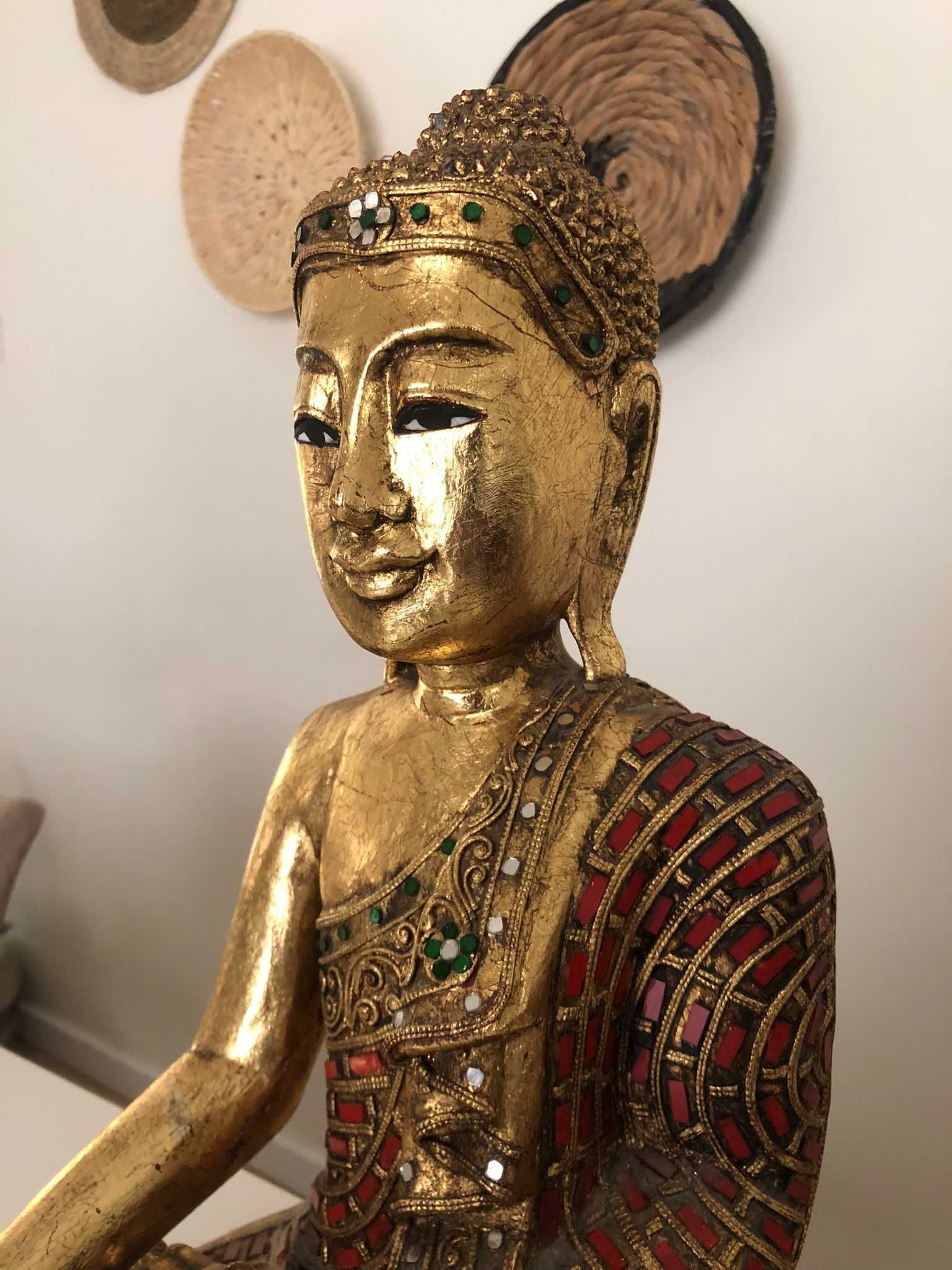 Figura Decorativa Home Decor Dourado Buda!!!