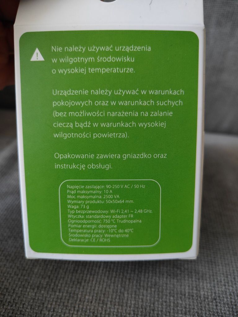 Vastra gniazdko inteligentne pomiar prądu WiFi Tuya Smart