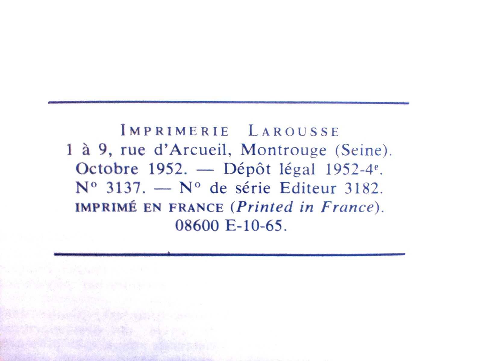 "LAROUSSE AGRICOLE 1952" A Bíblia dos amantes da Agricultura Biológica