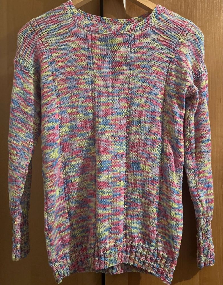 Handmade Sweter robiony na drutach