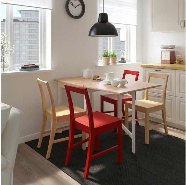 Mesa abas rebatív/pernas articul, castanho claro - COMO NOVA!