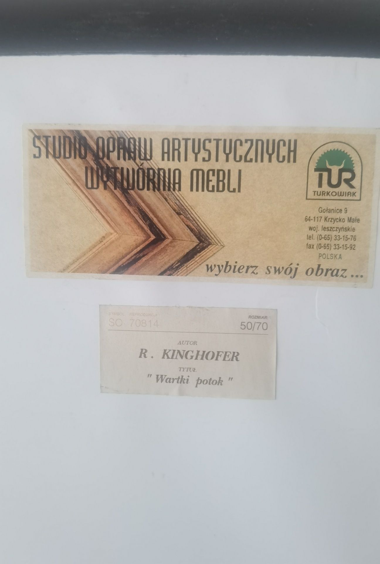 Obraz w starej ramie