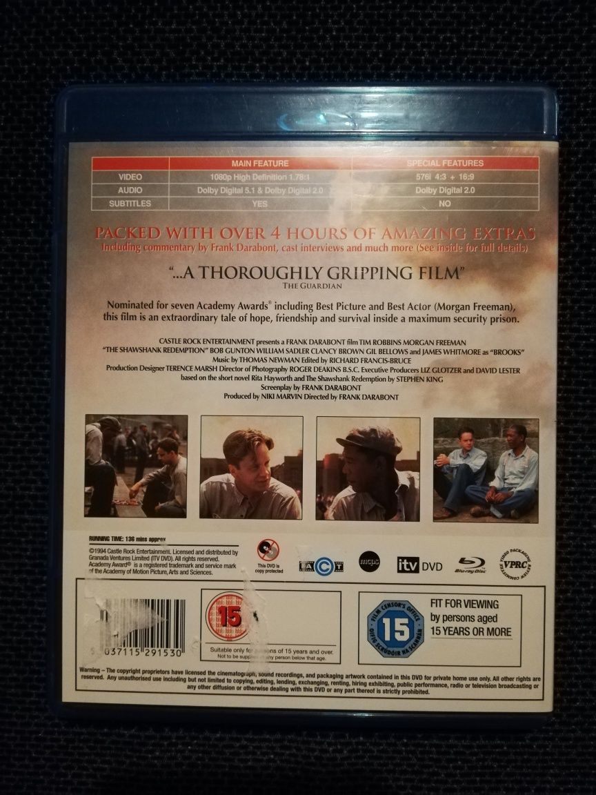 Blu ray do filme "Os Condenados de Shawshank" (portes grátis)