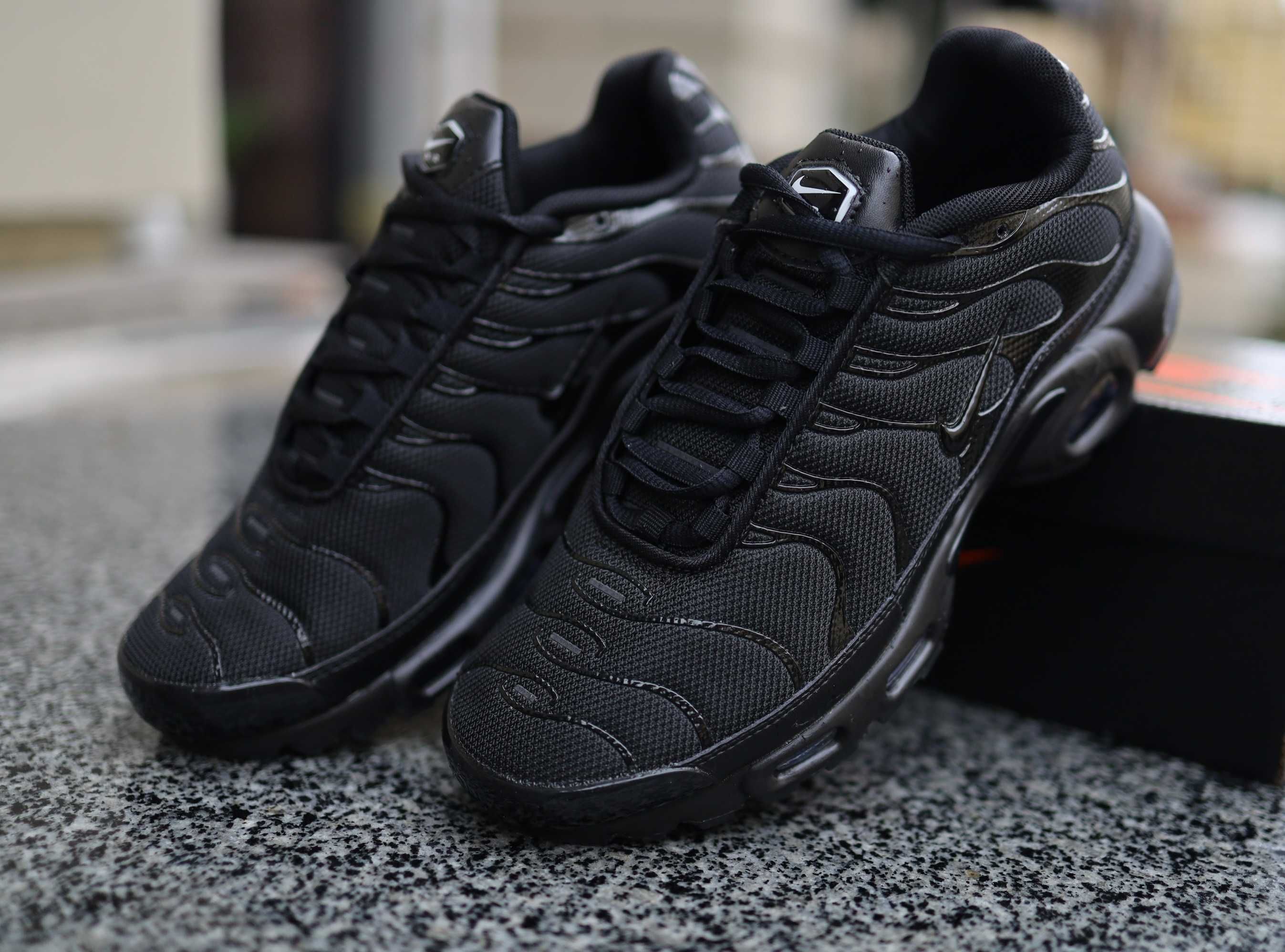 ХІТ! 40-46р Nike Air Max TN Plus Triple Black кросівки топ якість ориг