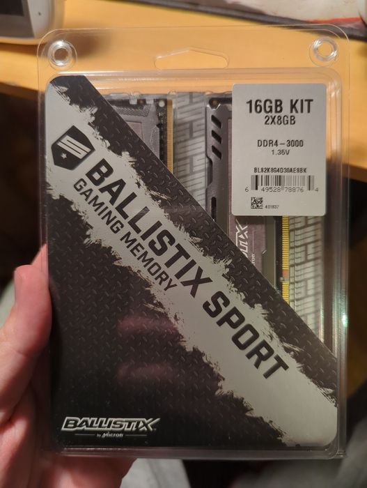 Pamięć ram Ballistix Sport 16 GB CL16 3000MHz DDR4