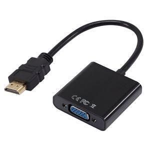 U020 HDMI Macho Dourado para VGA Fêmea Novo! <T