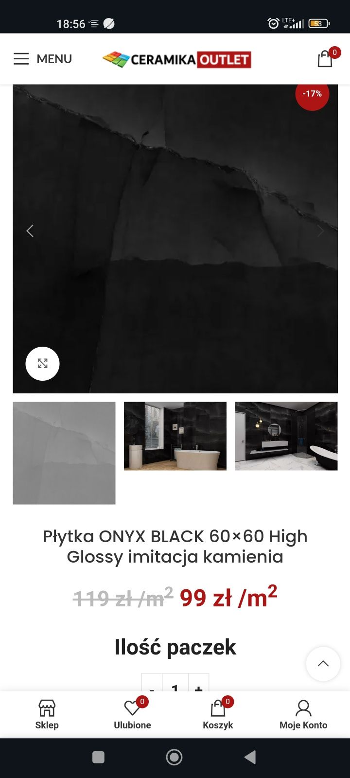 Kafle 60x60 Onyx gloosy
