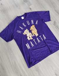 T-shirt koszulka lwy lion hakuna matata big print rozmiar L/XL nowa