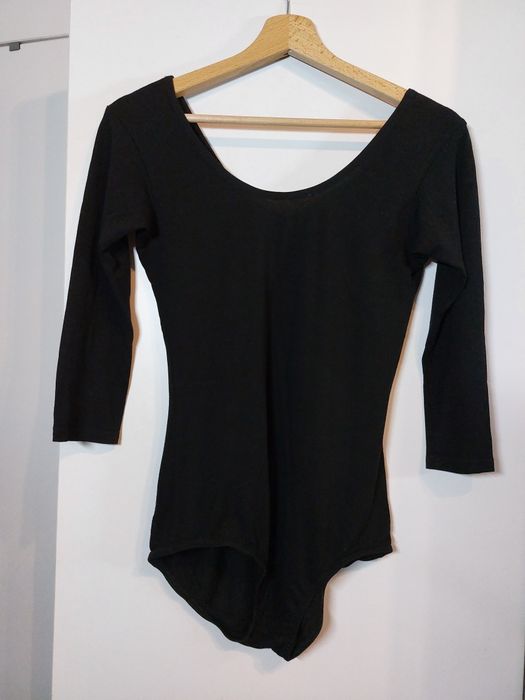 Czarne body do tańca 38/M body sportowe czarny top koszulka body 36/S