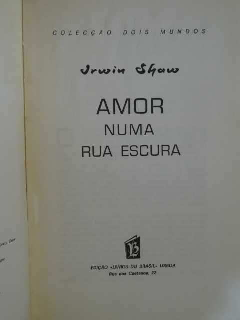 Amor Numa Rua Escura de Irwin Shaw