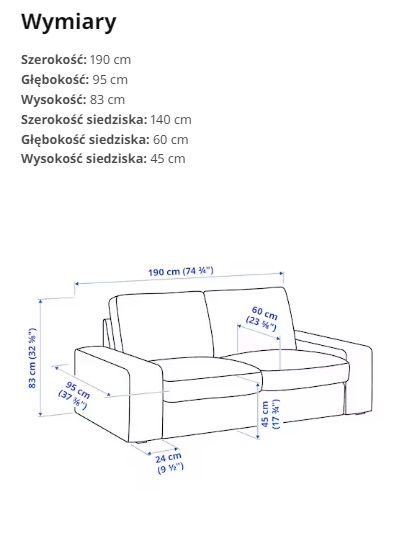 Sofa kanapa IKEA Kivik