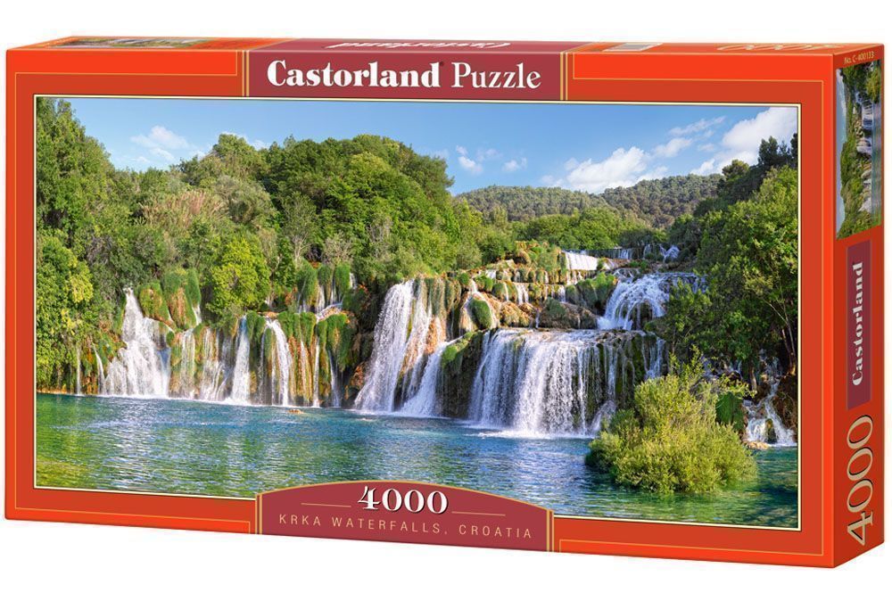 CASTORLAND Puzzle 4000 elementów - Wodospady Krka Chorwacja 139x68cm
