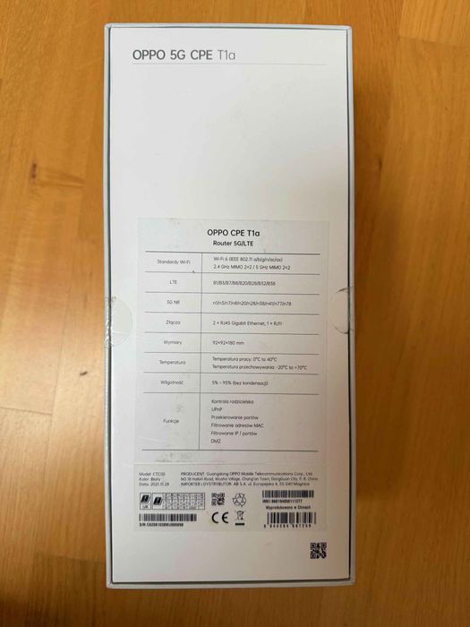 Router i modem LTE OPPO 5G CPE T1a