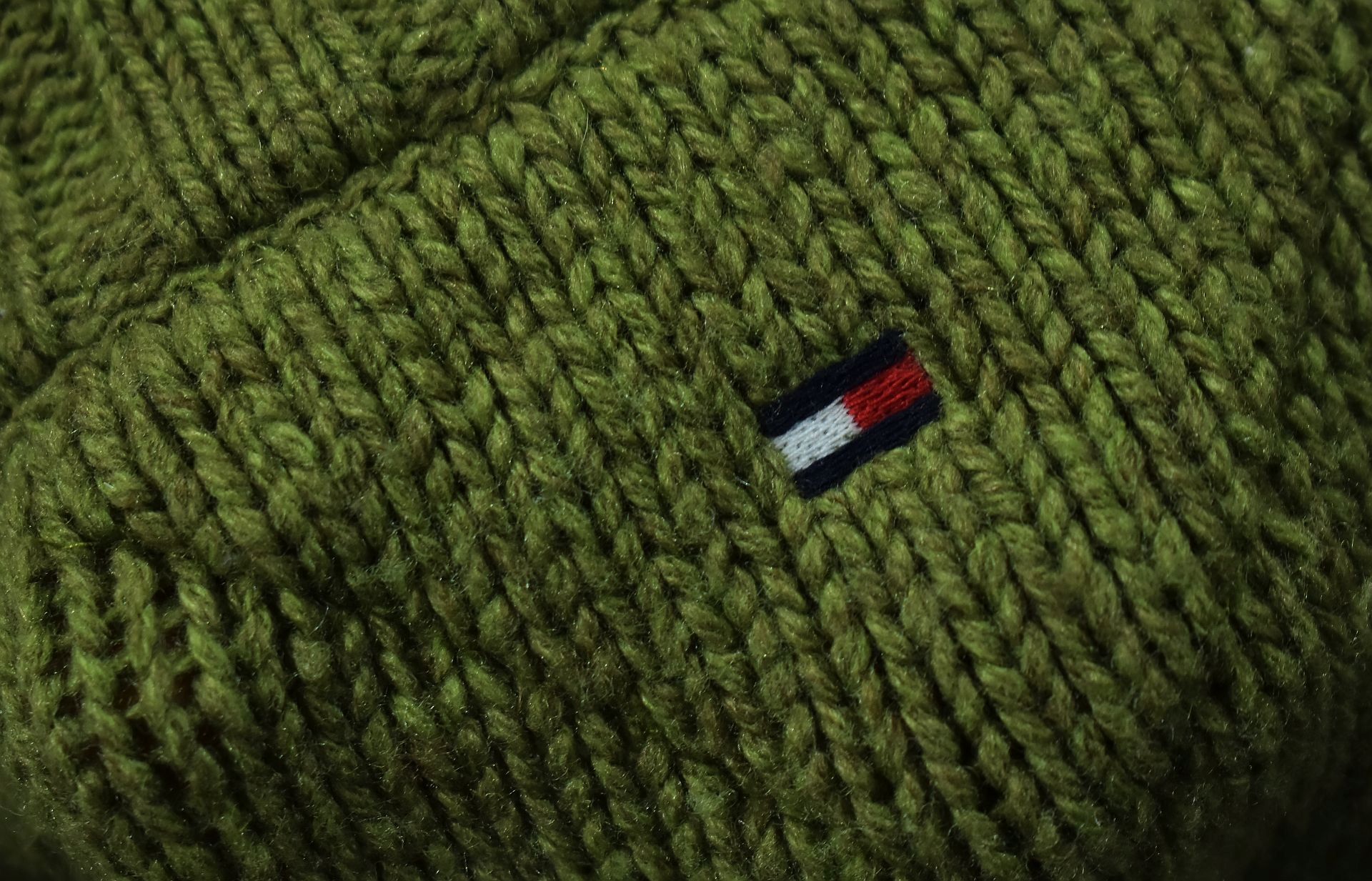 TOMMY HILFIGER Lambswool Wełniany Sweter Męski XL