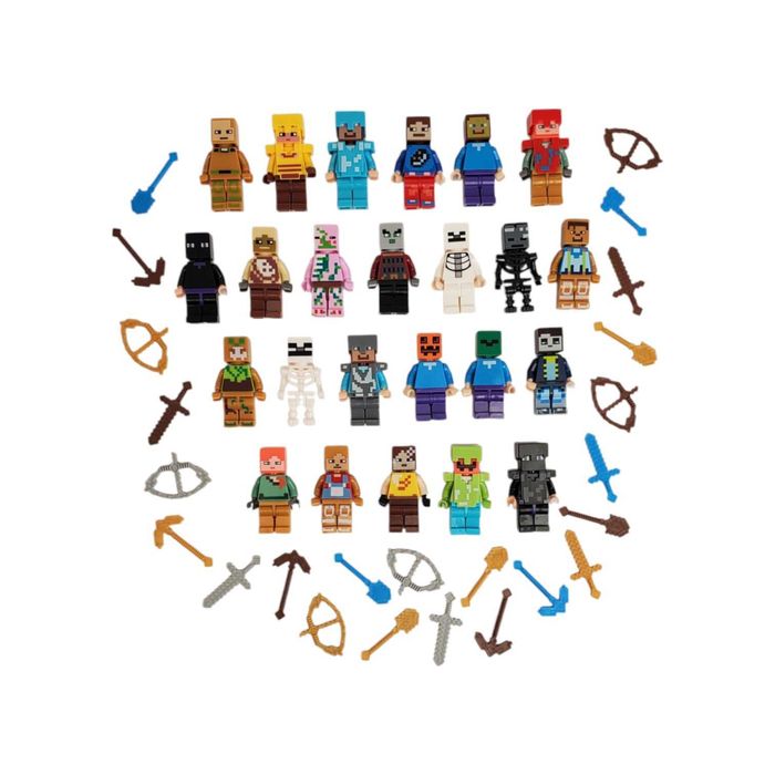 СУПЕР НАБІР фігурок майнкрафт 24 шт для справжній фанатів