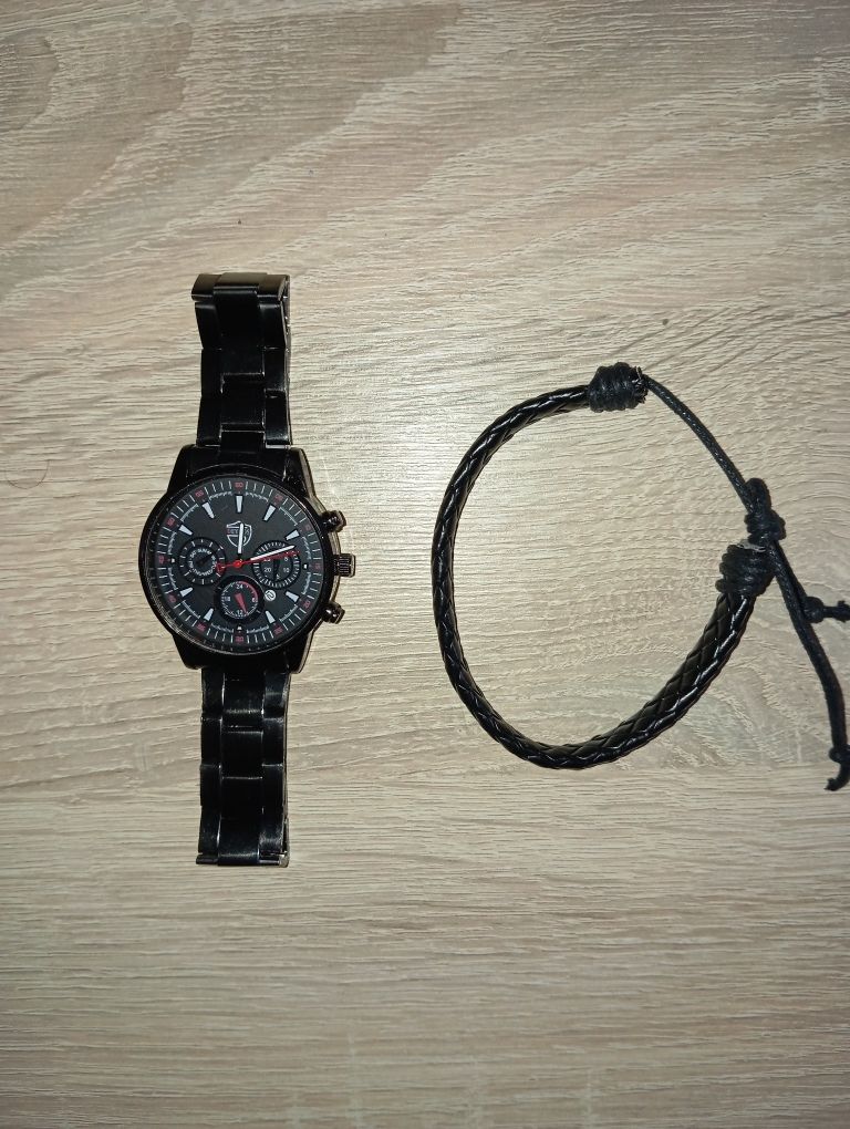 Komplet prezentowy - NOWY zegarek i  nowa bransoletka męska