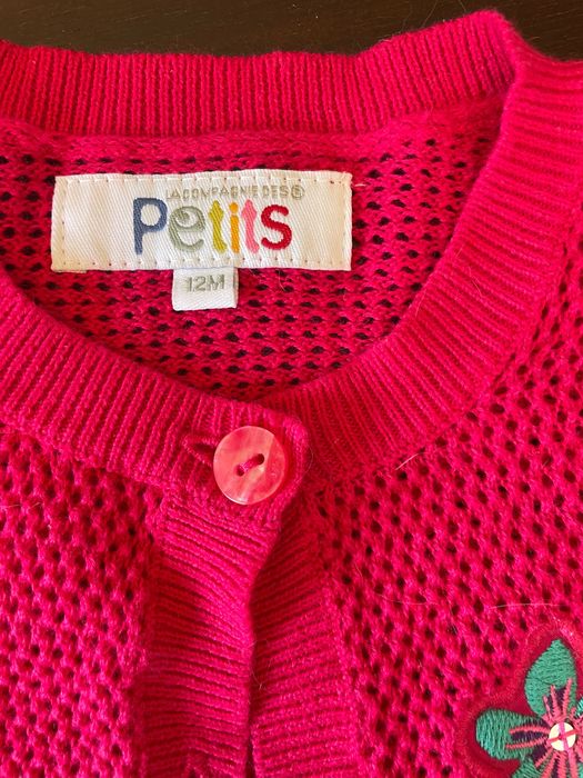 Casaco Novo de Malha Fina Rosa 12 Meses