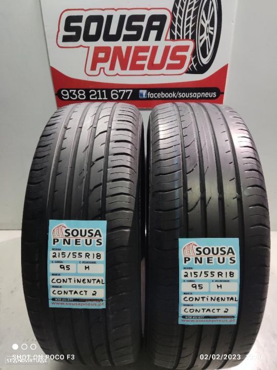 2 pneus semi novos 215-55r18 continental - oferta da entrega