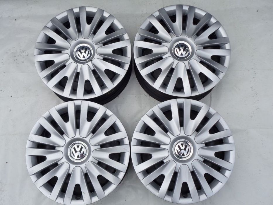 FELGI STALOWE + KOŁPAKI 15 VW GOLF V CADDY JETTA