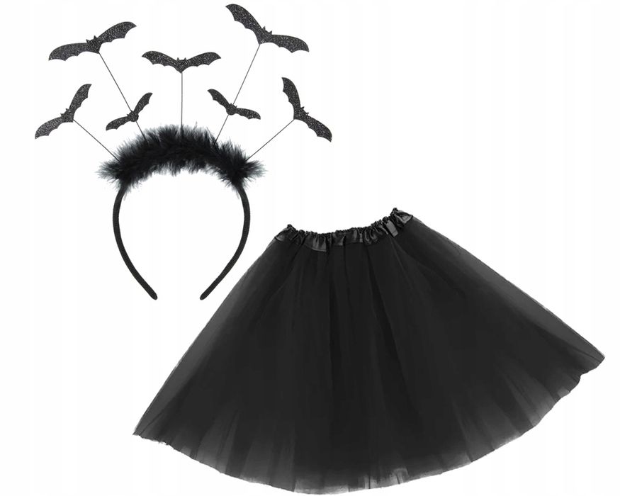 zestaw strój retro spódniczka opaska fifka przebran karnawał halloween