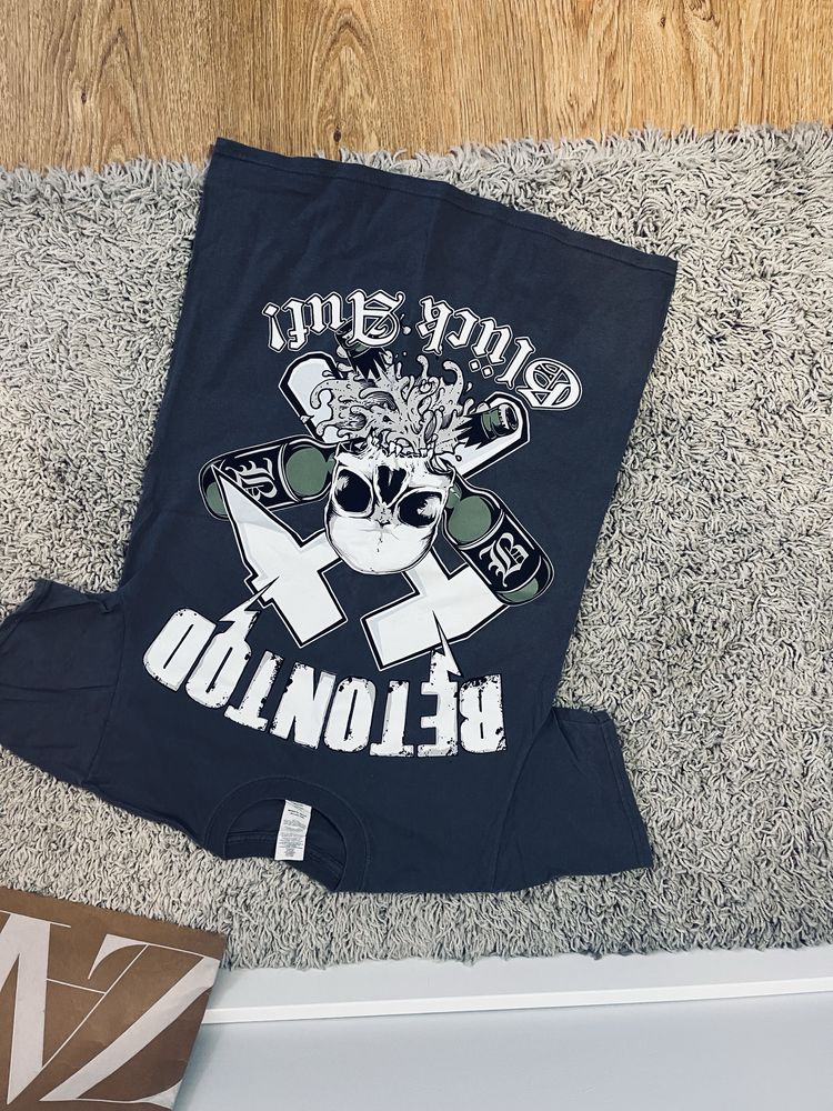 T-shirt meski z nadrukiem rozm S czaszka top meski