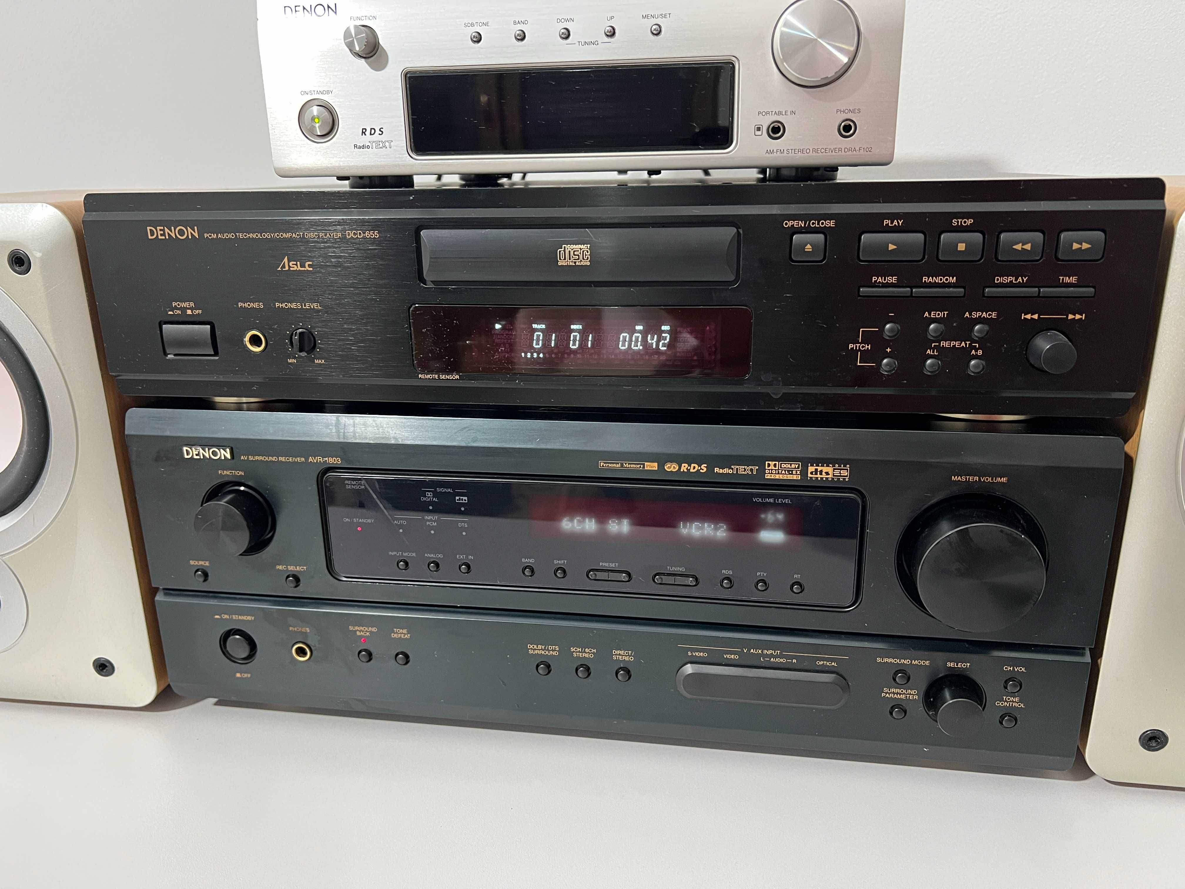 DENON  DCD-F102, DRA-F102, DCD-655, AVR-1803, KOLUMNY SC-F102