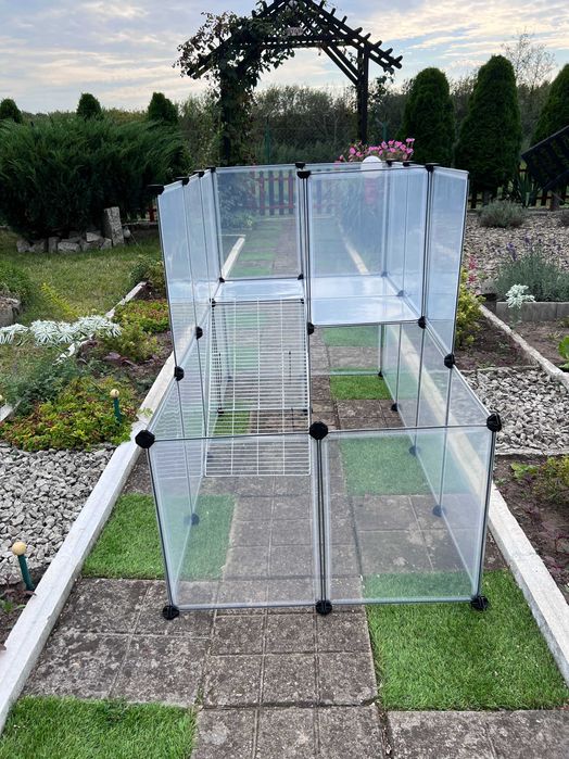 Duża klatka kojec wybieg dla świnki królika zwierząt panelowa NOWA