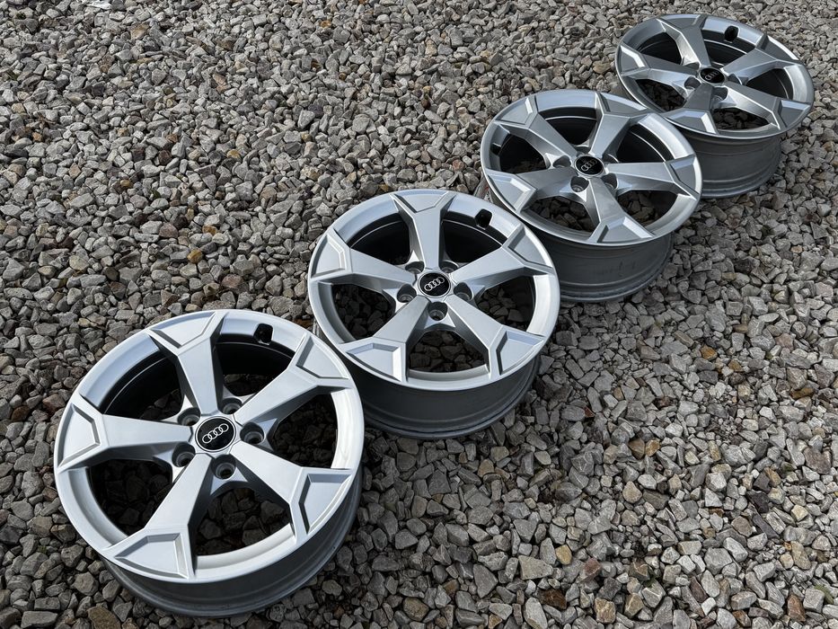 JAK NOWE PIĘKNE Oryginalne OEM Alufelgi 17" 5x112 Audi Sline A3 Q3 Q2