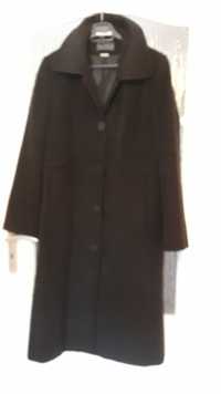 Płaszcz jesienny czarny z flauszu