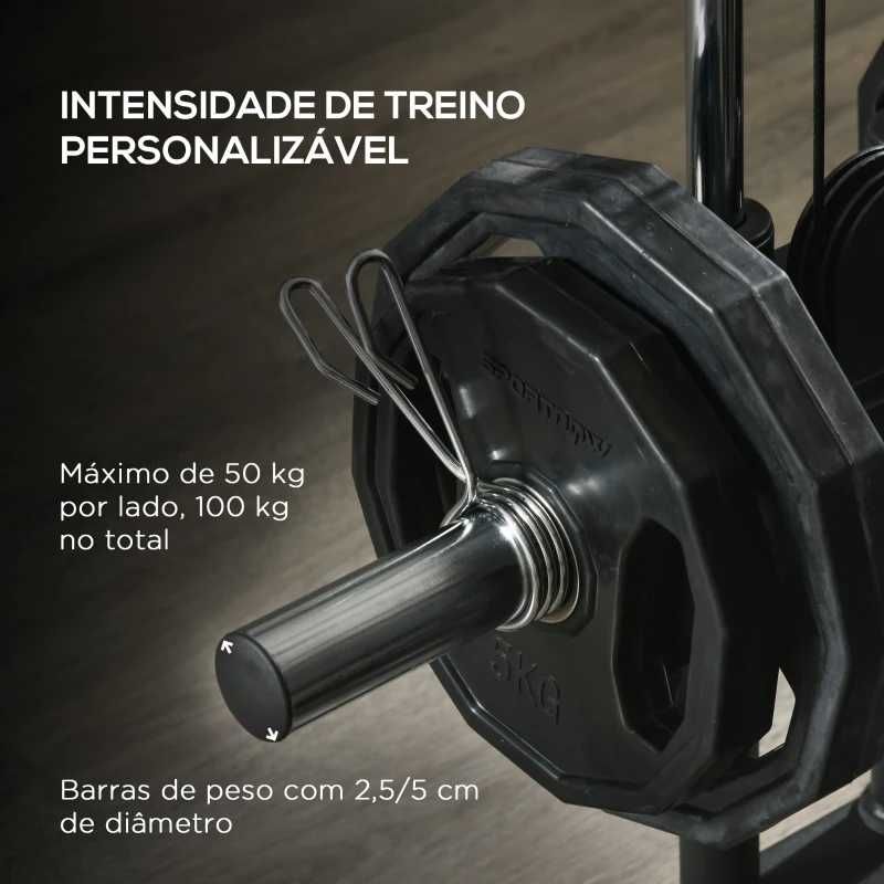 Máquina Multi Estação - Carga 120 kg - 170x139x200 cm - Preto