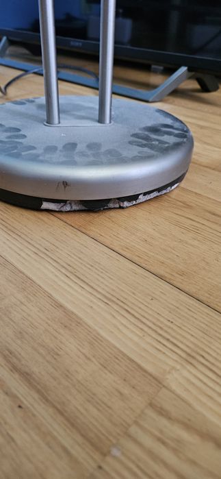 Lampa stojąca srebna